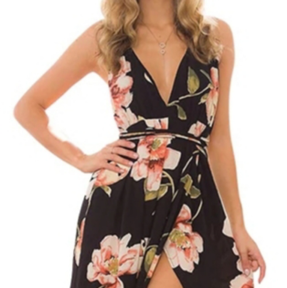 Women's Sexy Maxi Flower Print Dress